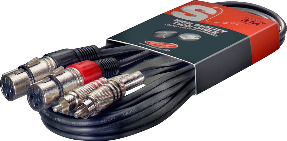 Stagg 10ft. Twin Cable - Female XLR / Male RCA
