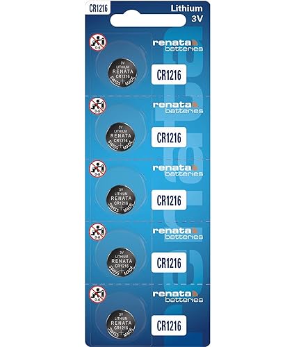 Renata CR1216 Batteries - 3V Lithium Coin Cell 1216 Battery (5 Count)