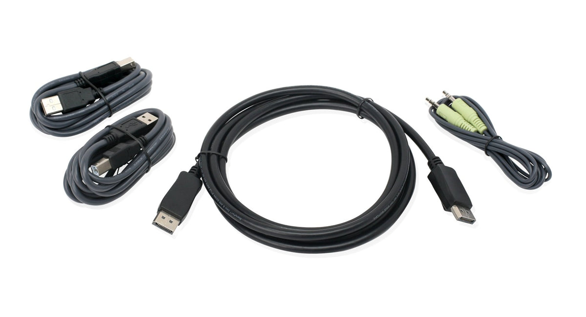 IOGEAR DisplayPort, USB KVM Cable Kit with Audio (TAA), 6-Foot G2L902UTAA3