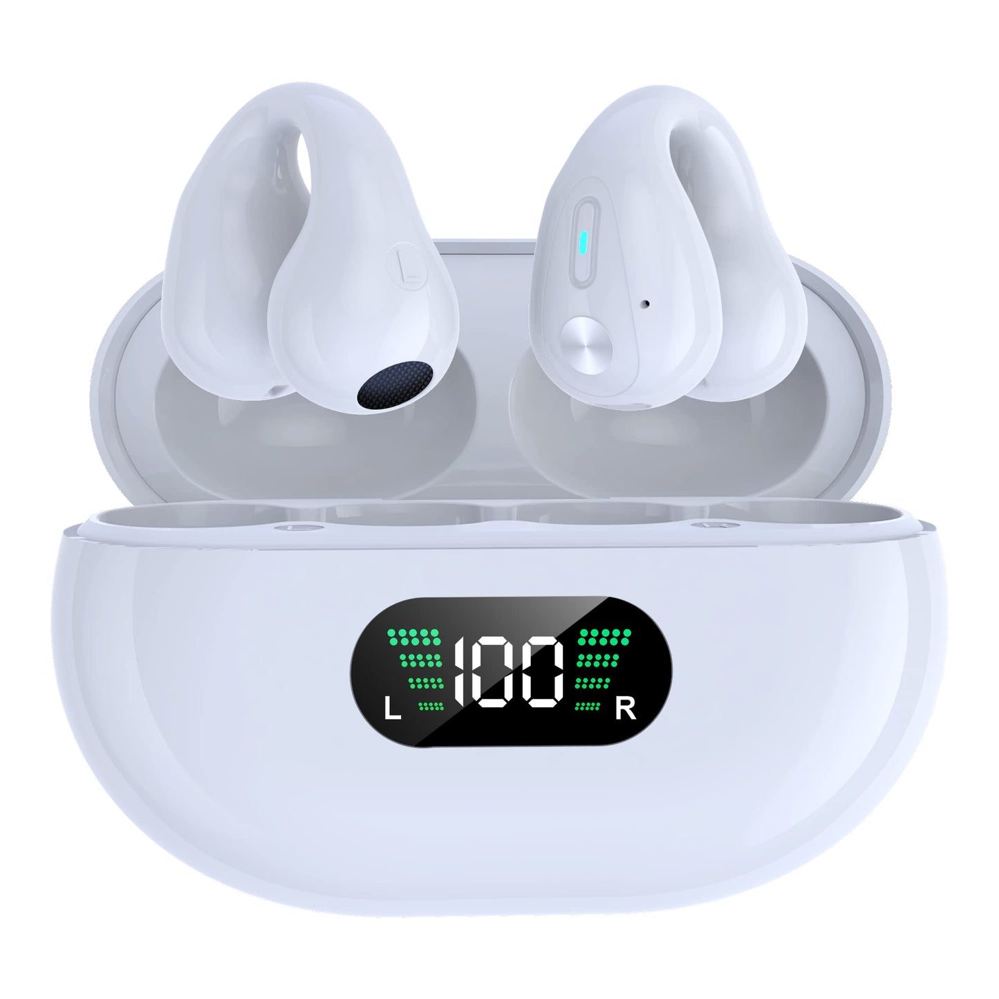 BWISUP Wireless Ear Clip Bone Conduction Headphones Bluetooth, 2023 New Mini Open Ear Headphones Wireless Bluetooth, Waterproof Sport Running Earring…