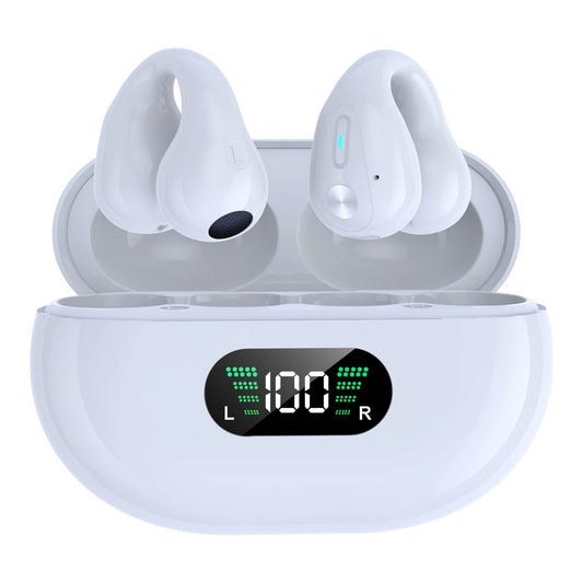 BWISUP Wireless Ear Clip Bone Conduction Headphones Bluetooth, 2023 New Mini Open Ear Headphones Wireless Bluetooth, Waterproof Sport Running Earring…