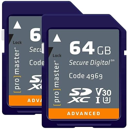 Promaster SDXC 64GB Advanced Secure Digital Memory Twin Pack