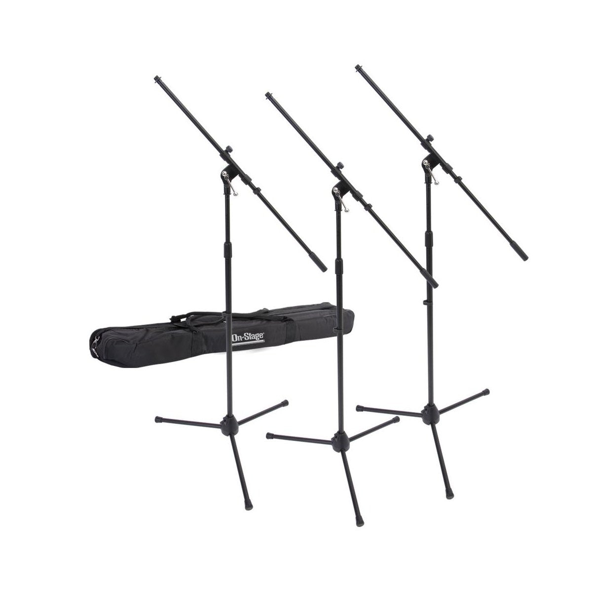 OnStage On-Stage MSP77033 Euroboom Microphone Stands with Travel Bag, 3 Pack