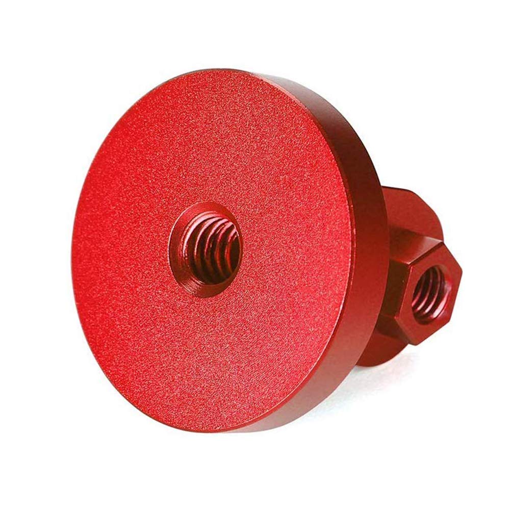 HSU Aluminum Tripod Mount Adapter for GoPro, Hero 12/11/10/9/8/7/6/5/4/3 Action Camera Monopod Mount with Thumbscrew (Red)