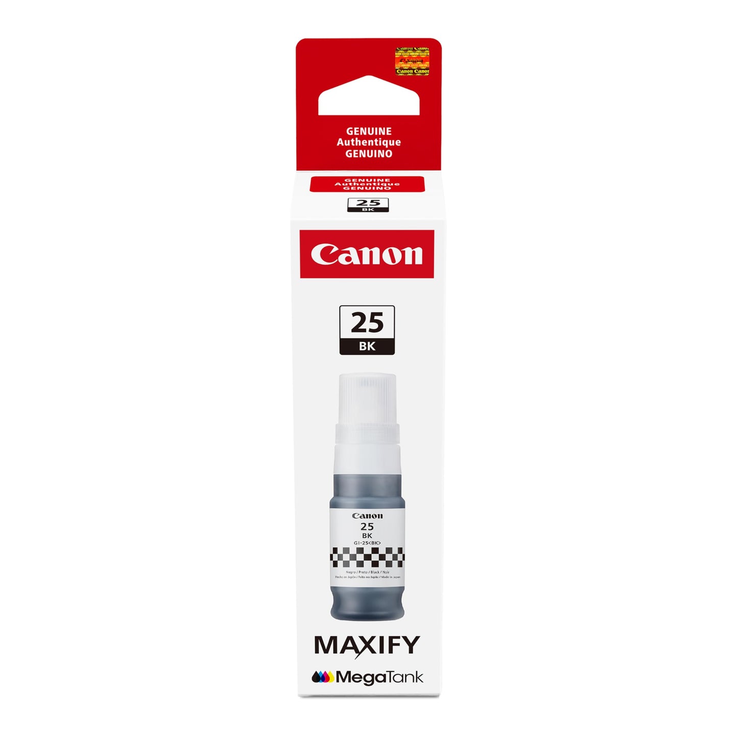 Canon GI-25 Genuine Black Ink Bottle, Compatible with Megatank GX2020, and GX1020 Printers