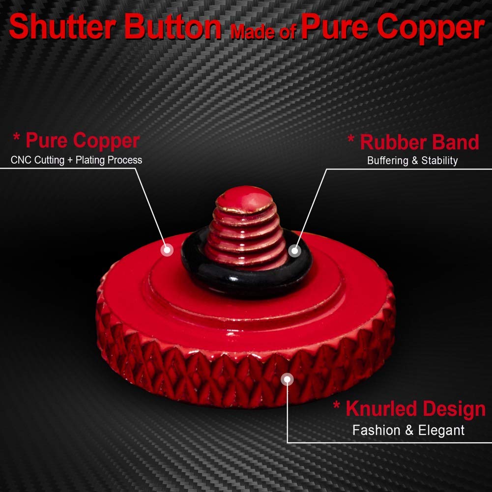 Camera Shutter Button (2 Pack/Red) Upscale and Delicate Soft Shutter Release Button