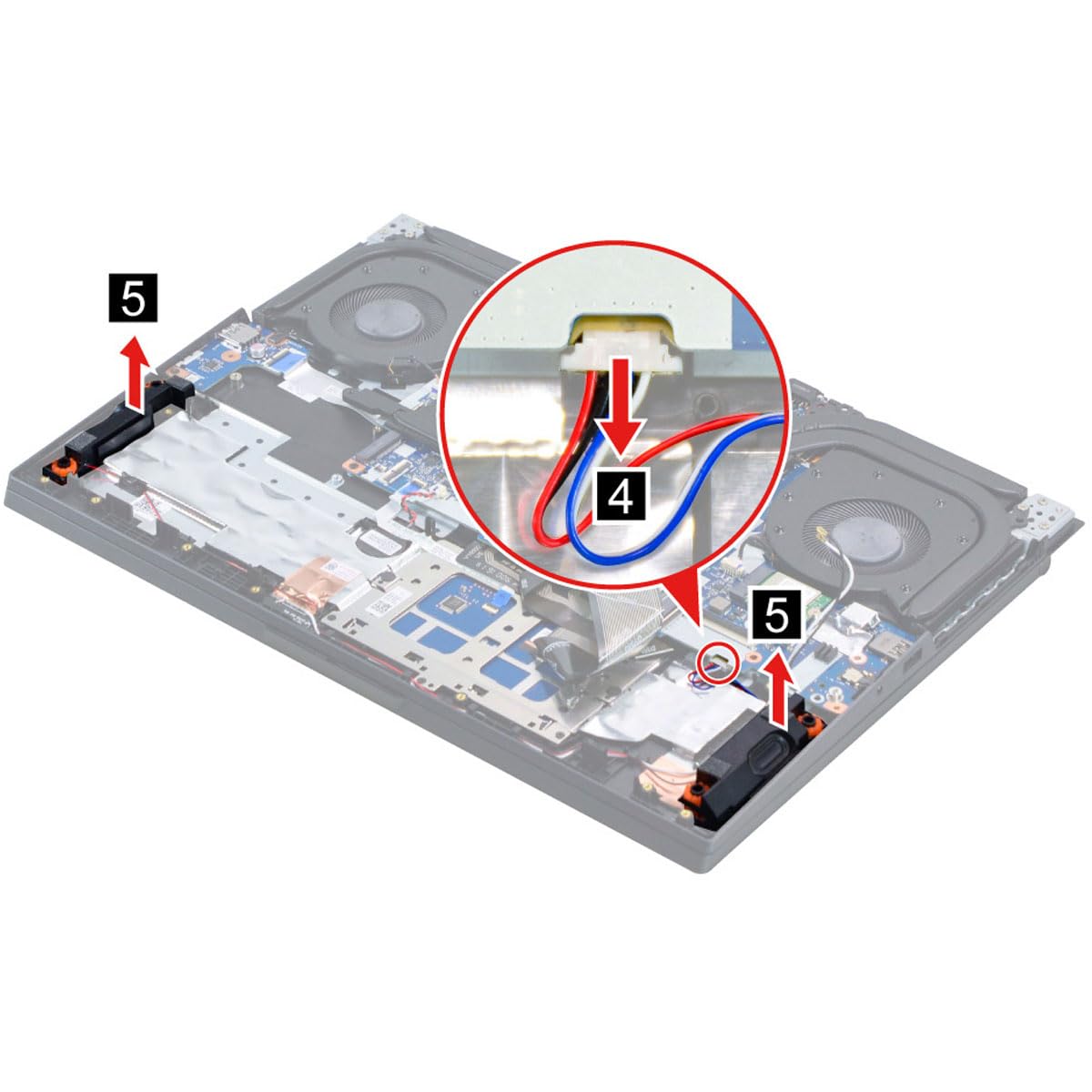 YESNOPART Replacement Speaker 5SB0W90949 Replacement for Lenovo Legion 5 15ARH05, 15IMH05H, 15IMH6, Y550-15, 15IMH05 2020