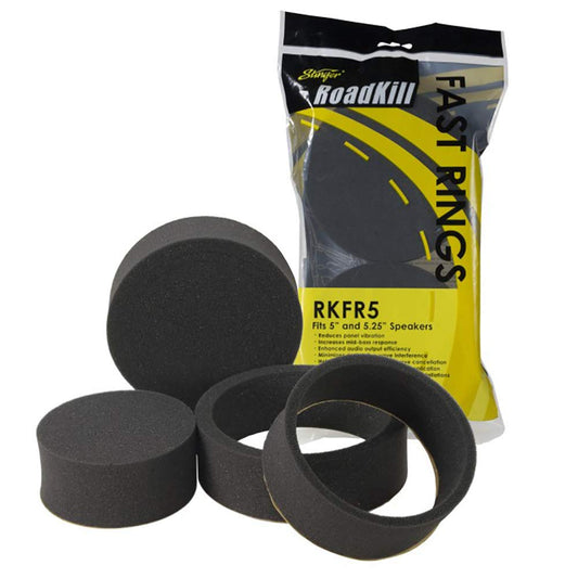 Road Kill RKFR5 Fast Rings 5.25" 3-Piece Foam Speaker Enhancer Kit - Black