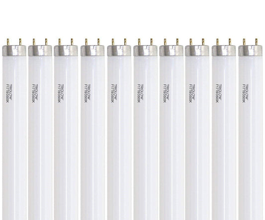 (Pack of 10) F17T8/735 24" 17-Watt Straight T8 Fluorescent Tube Light Bulb, 3...