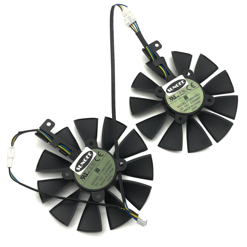 Z.N.Z A Pair 87MM Cooler Fan for ASUS GTX1060 1070 Ti RX 470 570 580 Graphics Card T129215SU Cooling Fans