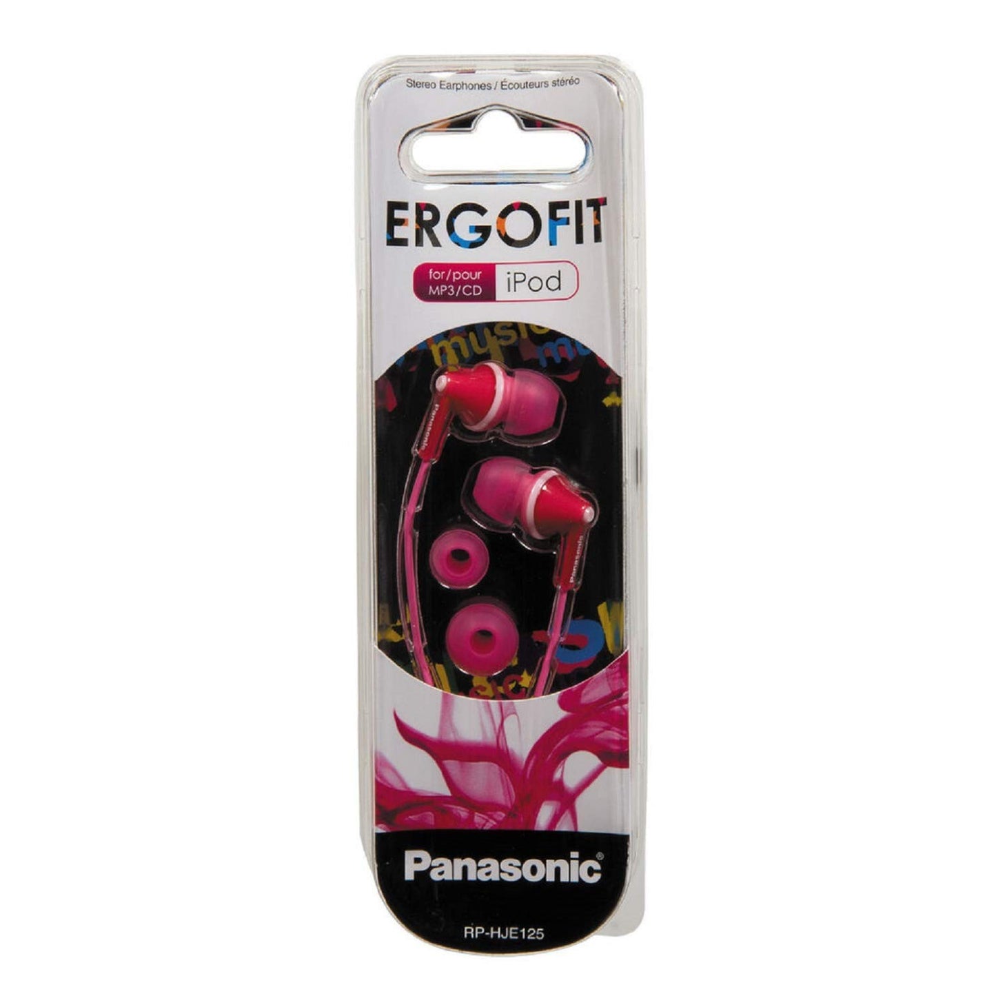 Panasonic Wired Earphones - Wired, Pink (RP-HJE125-P)