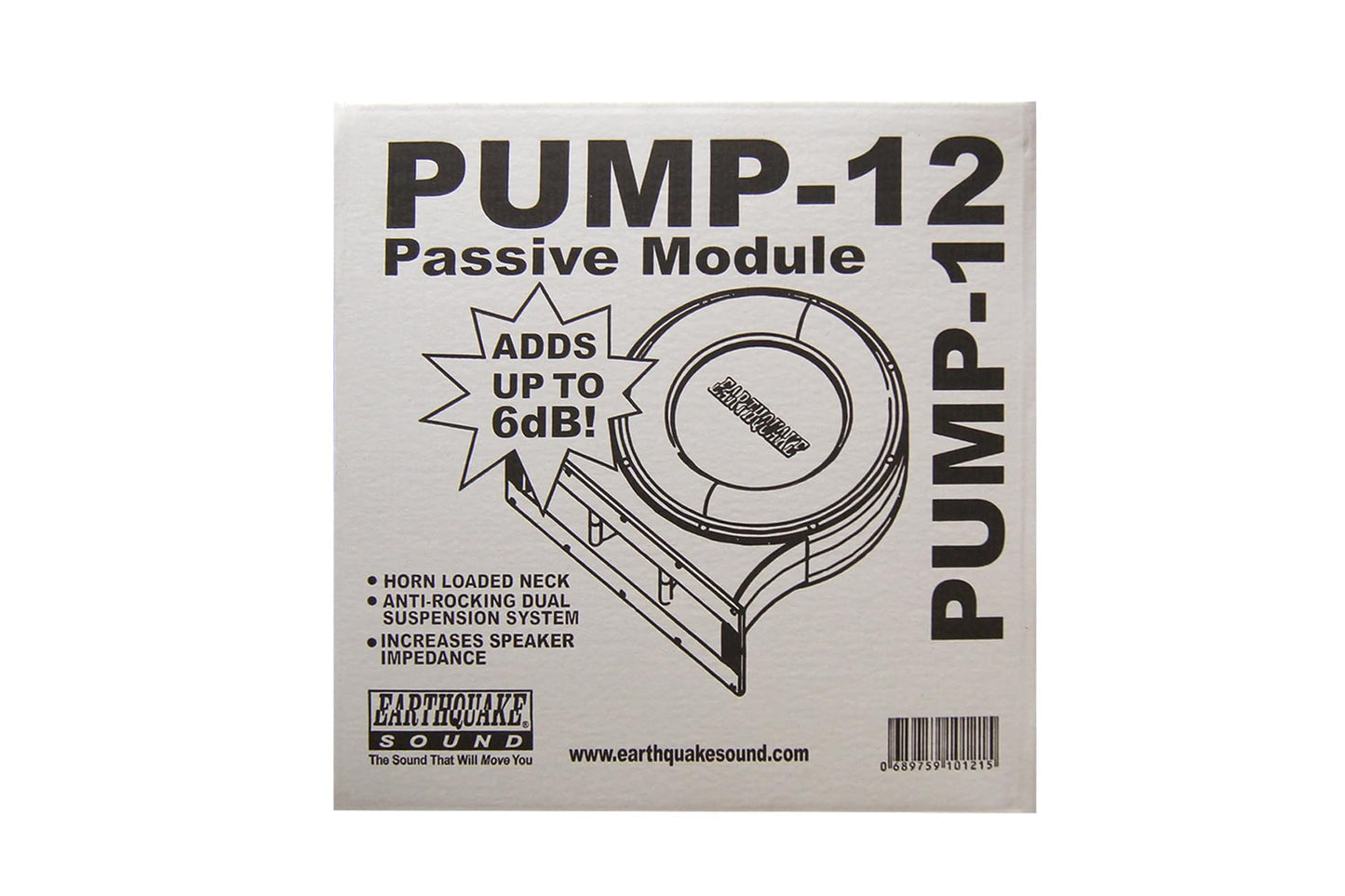 EARTHQUAKE Sound PUMP-12 Dual 12-Inch Horn Loaded Passive Bass Radiator Module for Home and Car Subwoofer Enclosures