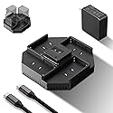 NEEWER 4 Channel NPF Battery Charger for NP-F550 NP-F750 NP-F970 Camcorder Camera Battery, 100W PD Fast Charging with PD 100W GaN Fast Wall Charger