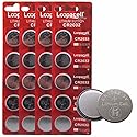 LOOPACELL CR2032 3V Lithium Coin Battery (20 Pack) - High Capacity Button Round Batteries for Watch, Remote - 2032 Flat Circle Cell Button Battery