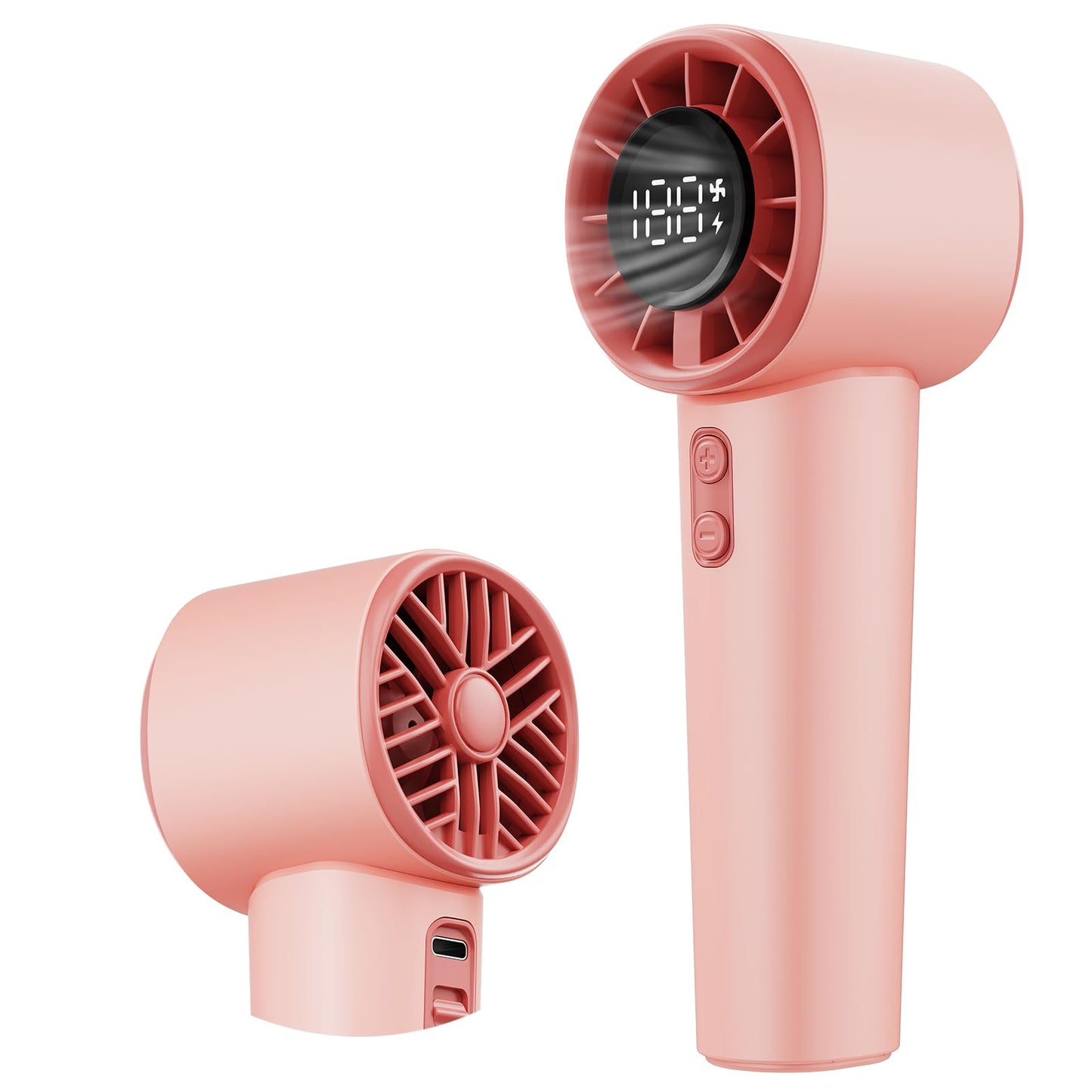 Portable Handheld Turbo Fan, Strong Wind Cute Mini Personal Fan, 120 Levels Infinite Speed, 4000mAh Rechargeable Hand Held Fan for Beach Travel Cruise