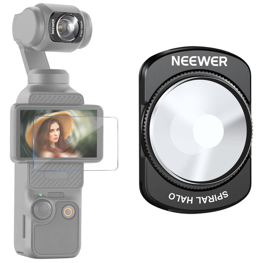 NEEWER Spiral Halo Prism Lens Filter Compatible with DJI Osmo Pocket 3 & Creator Combo Accessories, Magnetic Multicoated HD Optical Glass Gimbal