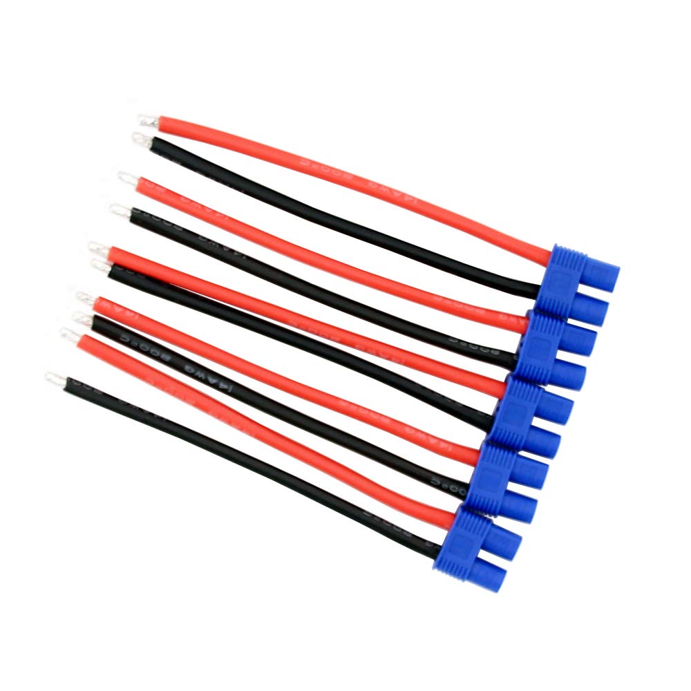 5pcs EC3 Style Female Connectors Adapters Cable with 10cm 14awg Silicone Wire(BDHI-23)