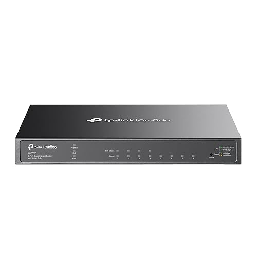 TP-Link TL-SG2008P | Jetstream 8 Port Gigabit Smart Managed PoE Switch | 4 PoE+ Port @62W | Omada SDN Integrated | PoE Recovery | IPv6 | Static
