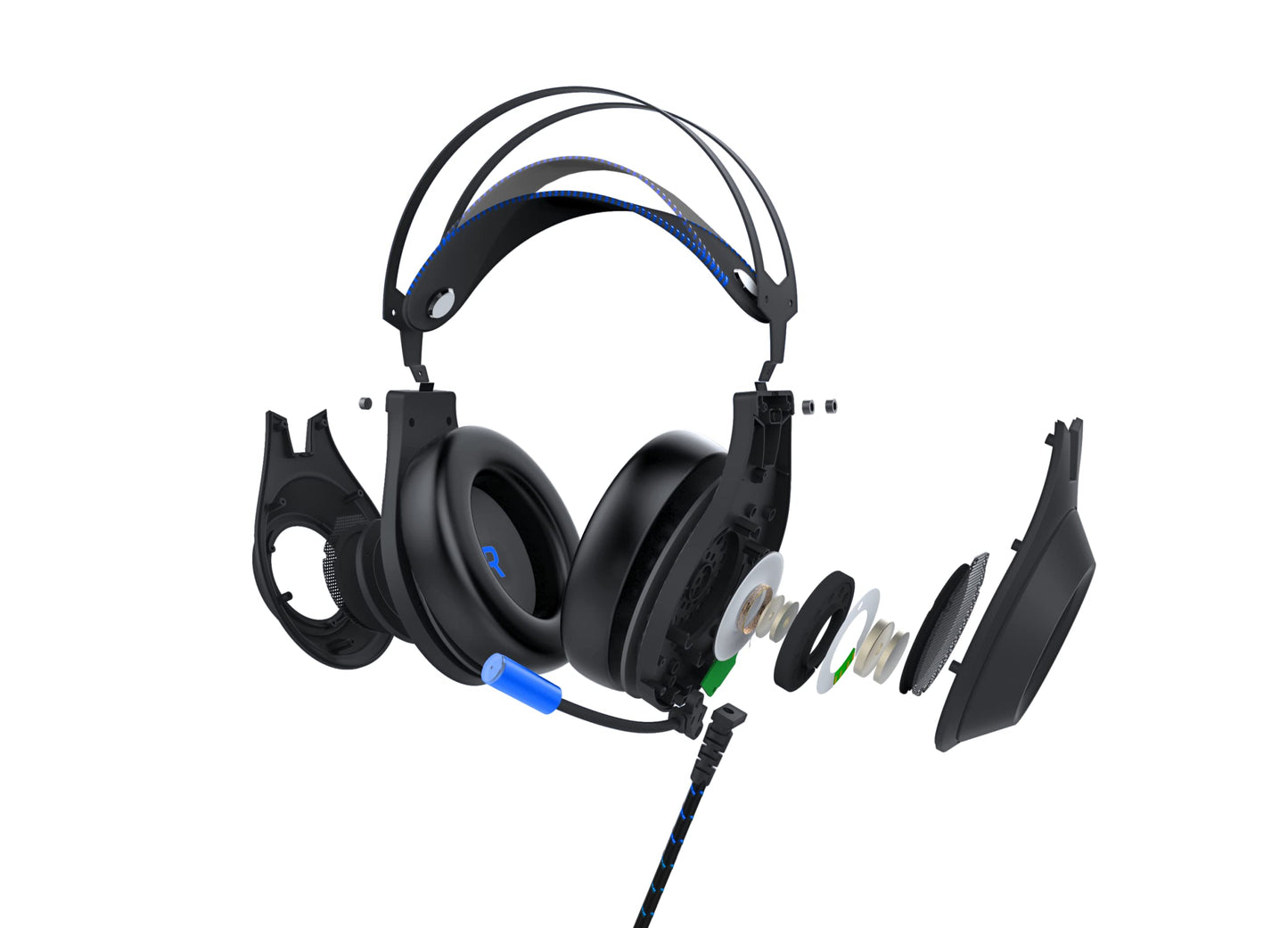 Bionik Sirex Gaming Headset with Mic for PS5: 50MM Drivers, Memory Foam, Mute Switch, Adjustable Head Beam, PS4/Xbox Series XS/Nintendo Switch