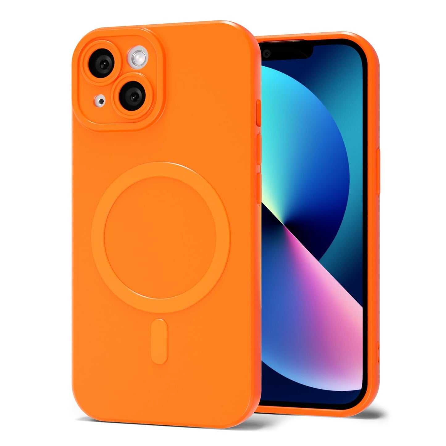 Svanove for iPhone 13 Phone Case Silicone Magnetic, Compatible with Magsafe Case Cute for Women, Girly Bright Color Glossy Jelly Thin Slim Hard Mag