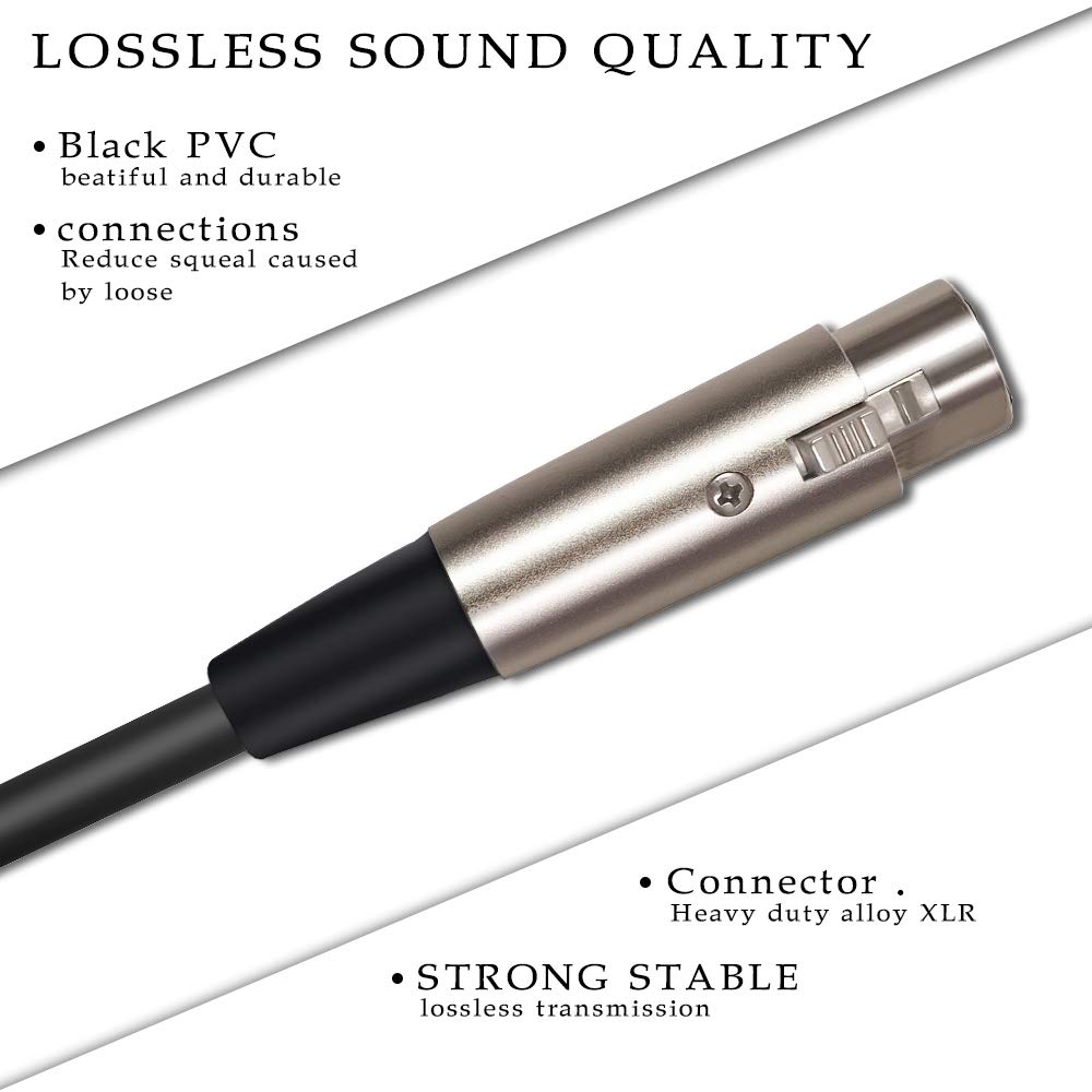 YESPURE USB Microphone Cable for Instruments Recording USB Male to XLR Female Mic Link Converter Cable Studio Audio Cable Connector Cords Adapter