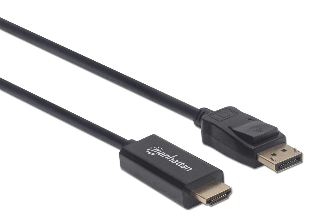 MANHATTAN 4K@60Hz DisplayPort to HDMI Cable, 3 Ft, Black