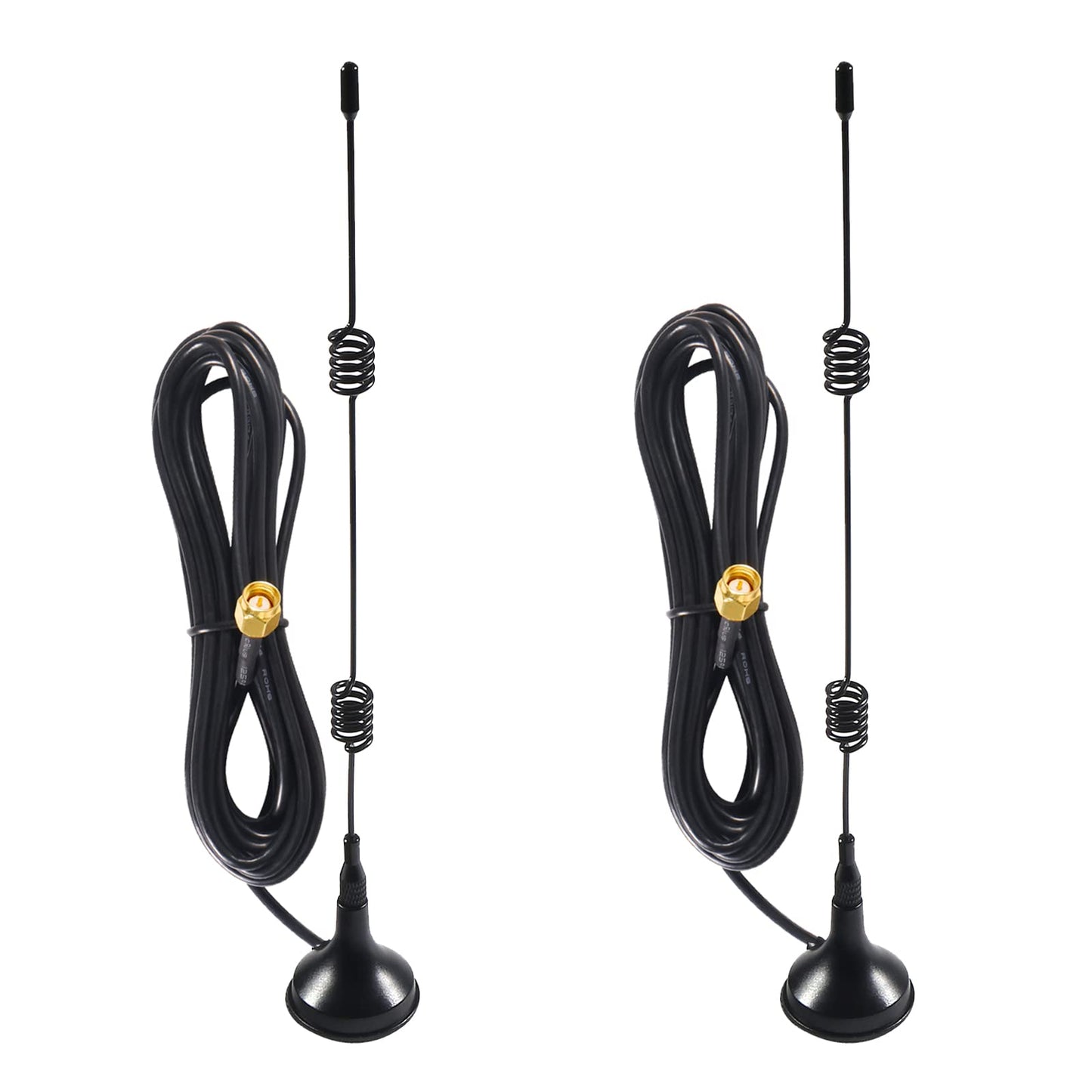 AEDIKO 2.4GHz 7dBi WiFi Booster Antenna (2-Pack) - SMA Male Connector - Dual Band (2.4GHz & 5.8GHz) - Compatible with WiFi Router, Security Camera