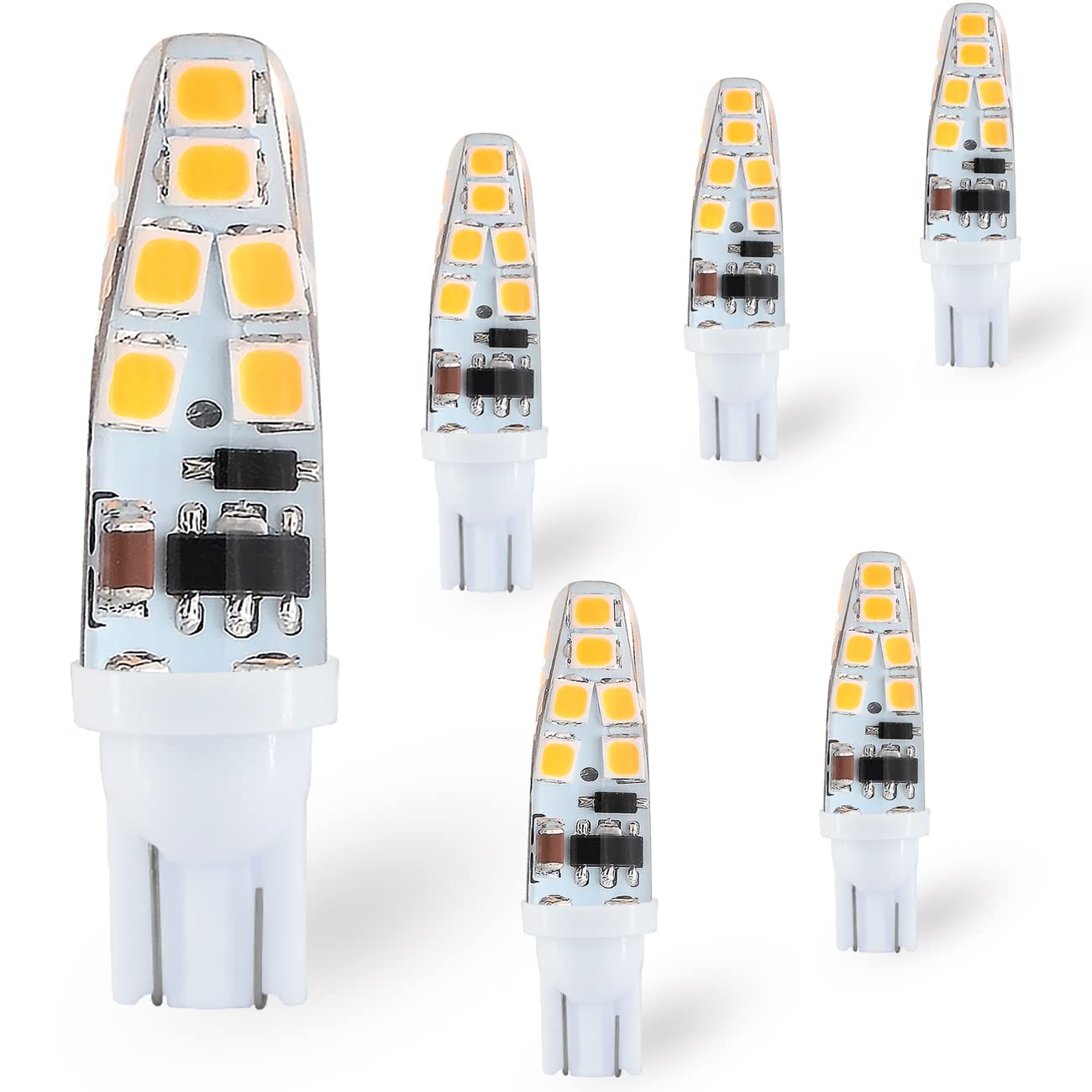 RV Trailer Landscape T5 T10 921 194 922 912 168 12V Wedge LED Lights Bulb