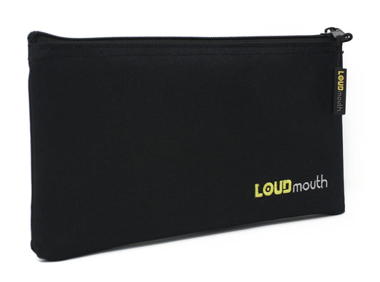 Loudmouth Zippered Pouch for Handheld Wired Microphones | Mic Bag | 9.25" x 5" (1 Pack)