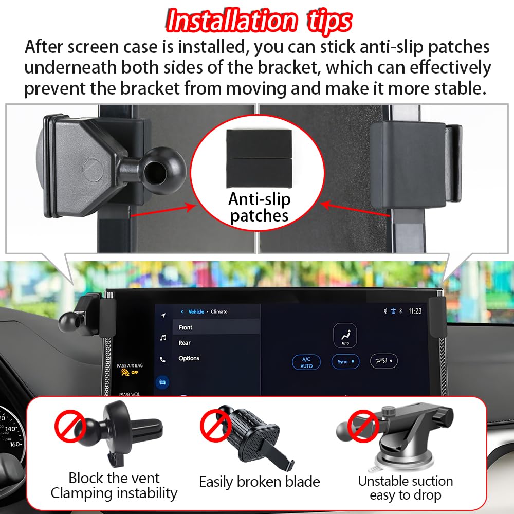LUNQIN Car Phone Holder Mount for Toyota Sienna 2025 2026 12.3-inch Screen?Not Fit LE 8-inch Screen? Auto Accessories Navigation Screen Bracket