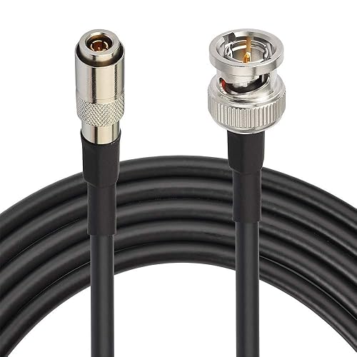 Superbat DIN to HD SDI BNC Cable 1ft, DIN 1.0/2.3 to BNC Male Cable (Belden 1855A) for Blackmagic BMCC/BMPCC Video Assist 4K Transmissions HyperDeck