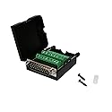 TwinkleBay DB25 Connector to Wiring Terminal Db25 Breakout Board Solder-Free (Male Adapter with Case)