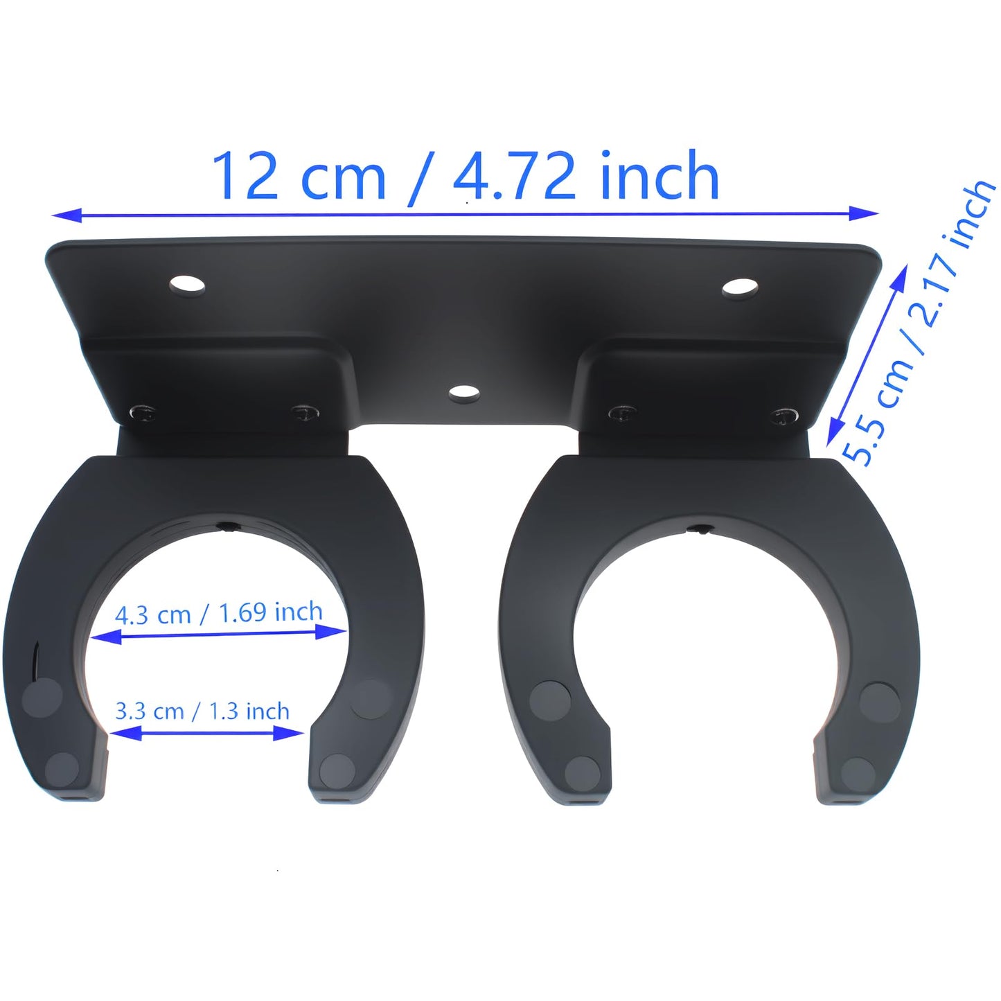 SYCZIOHU Black Microphone Double Hook Stand Holder with Screw for KTV and Home