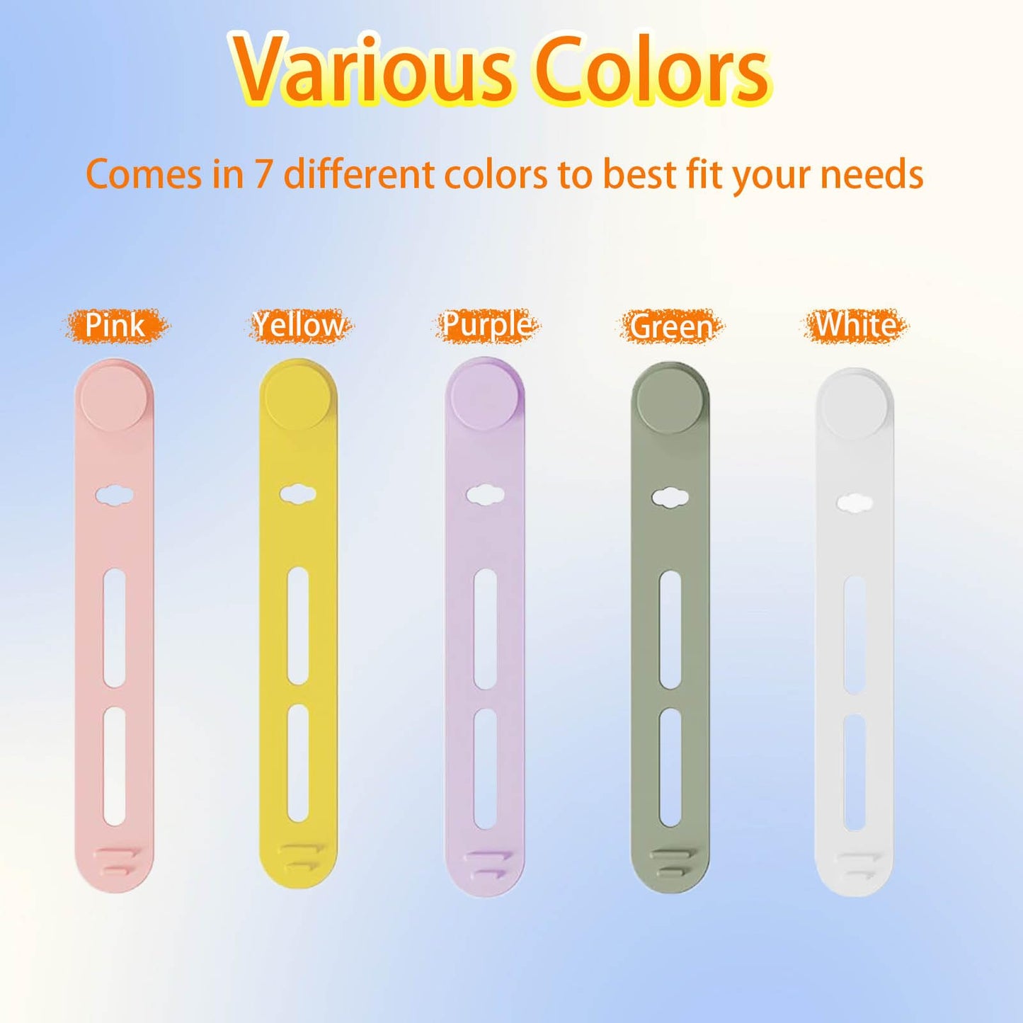 12Pcs Upgrade Silicone Cable Straps Cord Organizer, Reusable Cable Ties for Charging Cords Earphone Computer Wire Desk Cable Management Travel