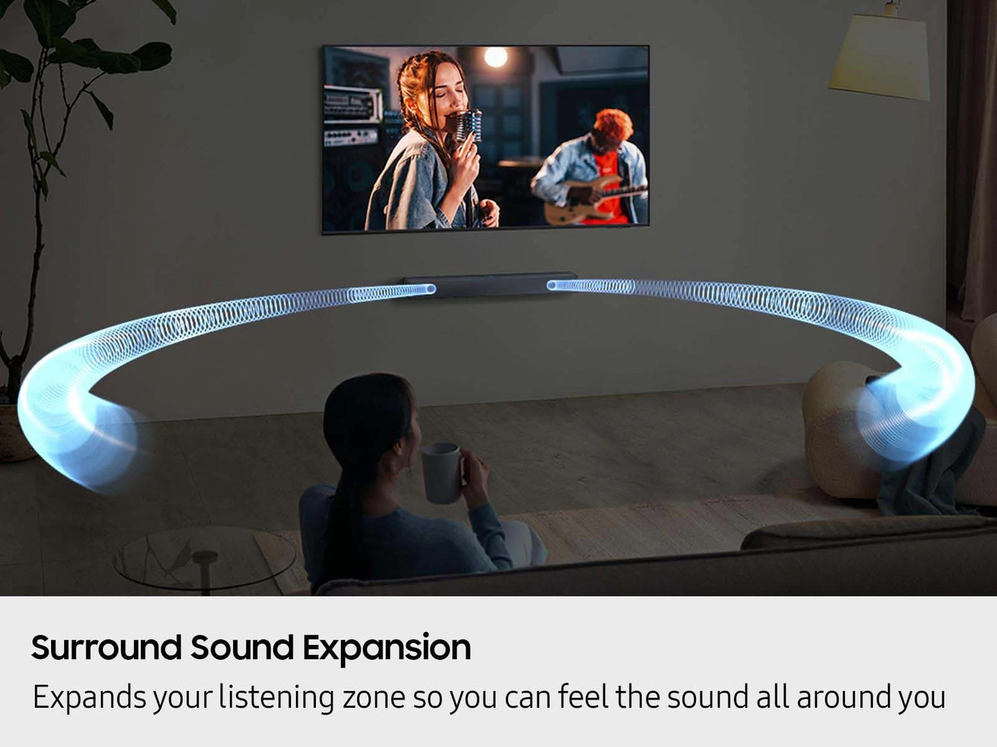 Samsung HW-B400F B-Series 2.1ch Soundbar with Wireless Subwoofer - Deep Bass, Smart Sound & Game Mode - Bluetooth Wireless TV Connection for Home