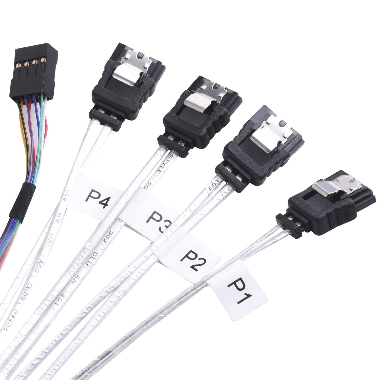 SilverStone Technology 36 Pin Minisas Sff-8643(Target) to SATA 7Pin(Host)+Sideband Cable 0.6M Components Other CPS05-RE