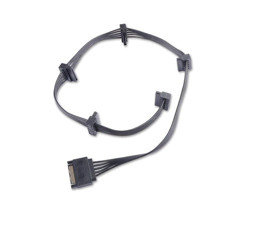 ELFJMZP SATA 15PIN Male to 5 SATA 15 Pin Female Power Splitter 1 to 5 Serial ATA Powered Expansion Cable for PC/NAS/Server SSD/HDD, DVD/CD-ROM - 28.3
