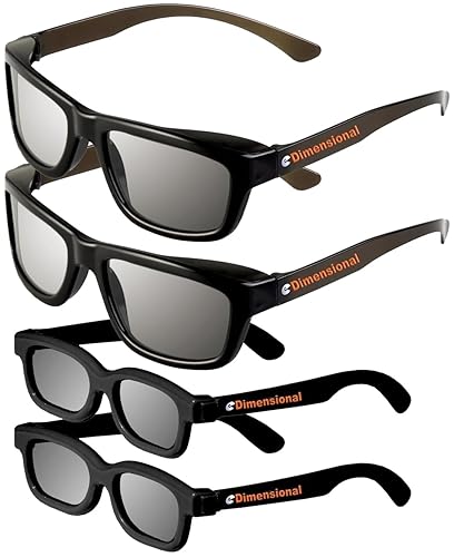 ED Family 4 Pack Cinema 3D Glasses KIT for LG 3D TVs - 2 Adult and 2 Kids Passive Circular Polarized 3D Glasses