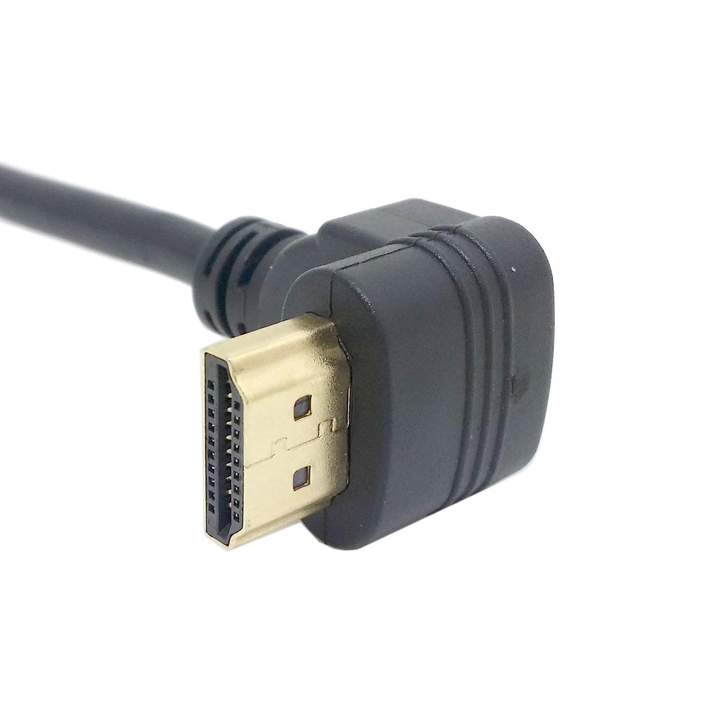 chenyang HDMI Extension Cable,HDMI 1.4 Male to Female 90 Degree UP Angled Extension Cable 0.5m