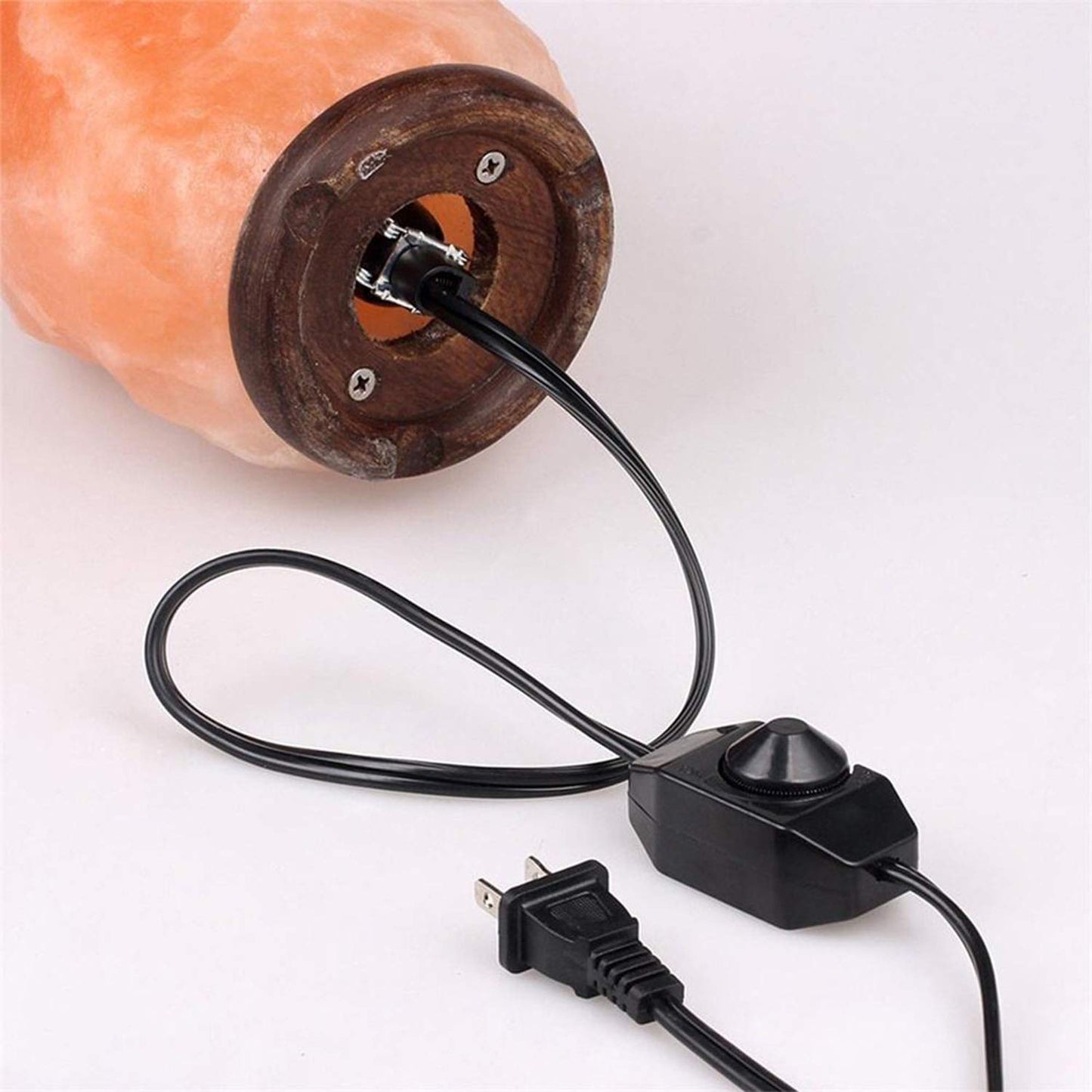 DGZZI Salt Lamp Cord 110V 4.9ft Himalayan Salt Lamp Black Power Cable Cord with Dimmer Control Switch and Clip