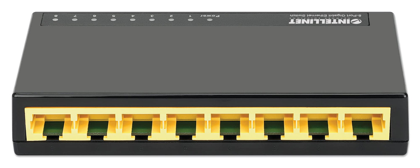 Intellinet 8-Port Gigabit Ethernet Switch, 10/100/1000 Mbps, Plug-and-Play