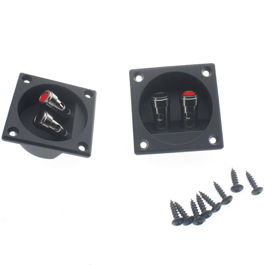 SYCZIOHU 2 Pcs Speaker Box Terminal with Copper Connectors 2.24 Inch Diameter Subwoofer Replacement Box Terminal Speaker Wire Connectors for DIY