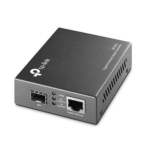 TP-Link MC220L | Gigabit SFP to RJ45 Fiber Media Converter | Fiber to Ethernet Converter | Plug and Play | Durable Metal Casing | Versatile