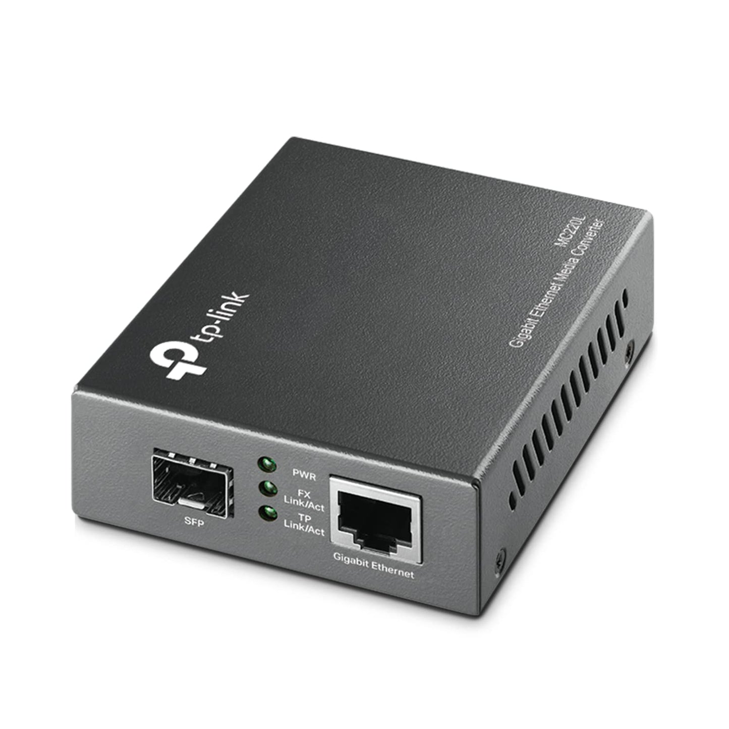 TP-Link MC220L | Gigabit SFP to RJ45 Fiber Media Converter | Fiber to Ethernet Converter | Plug and Play | Durable Metal Casing | Versatile