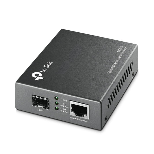TP-Link MC220L | Gigabit SFP to RJ45 Fiber Media Converter | Fiber to Ethernet Converter | Plug and Play | Durable Metal Casing | Versatile