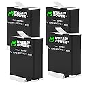 Wasabi Power Replacement for Enduro Battery (4-Pack) Compatible with Hero 12 Black, Hero 11 Black, Hero 10 Black, Hero 9 Black