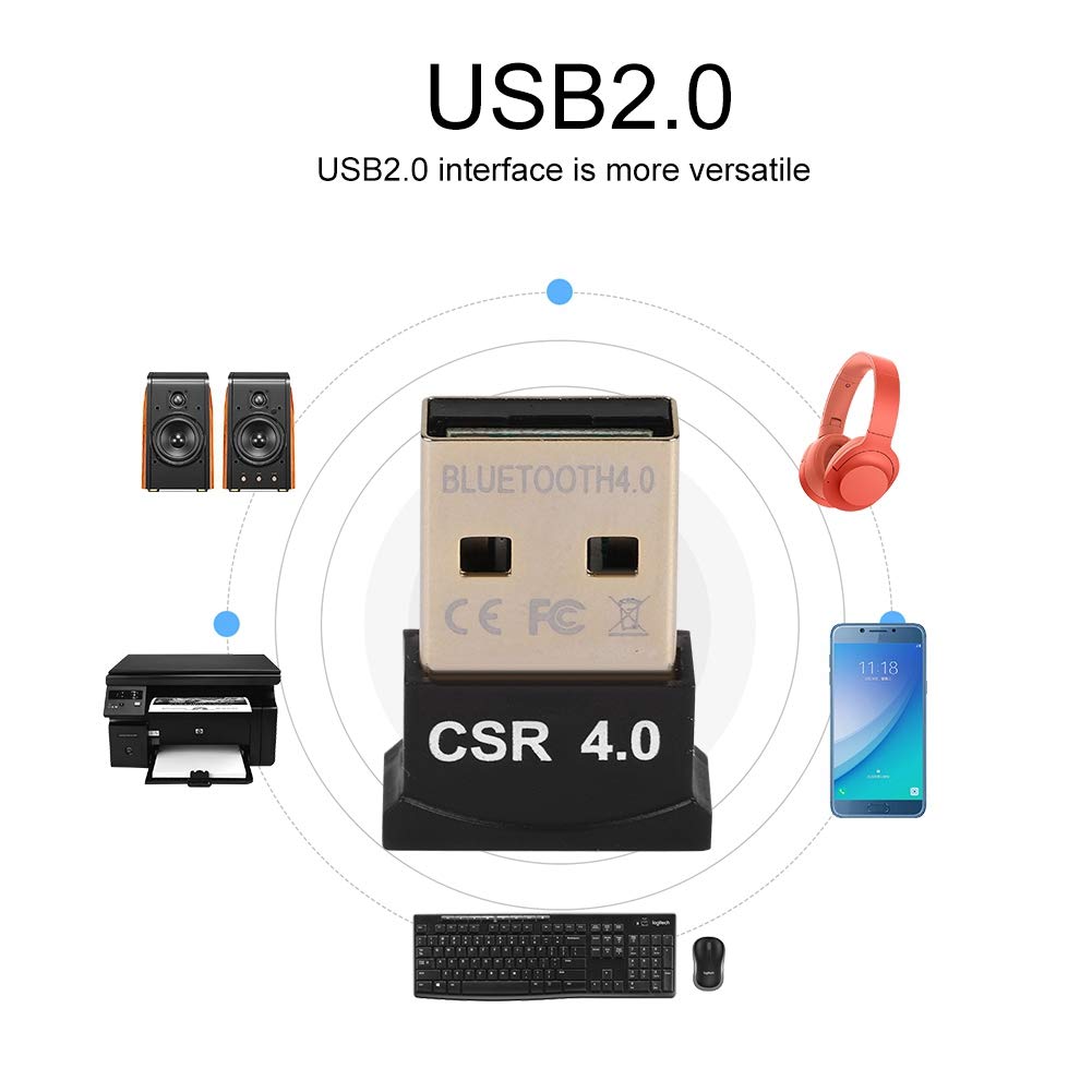 Bluetooth Adapter,CSR4.0 Mini USB Bluetooth Adapter Wiress Dongles Receiver for Mouse Keyboard Headset,etc.