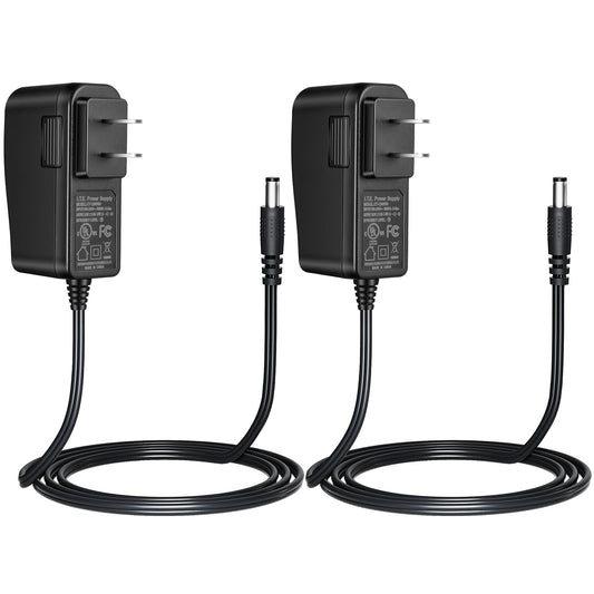 Security-01 2-Pack AC to DC 12V 0.5A 500mA Power Supply Adapter, Plug 5.5mm x 2.1mm UL Listed FCC,CY-1200500
