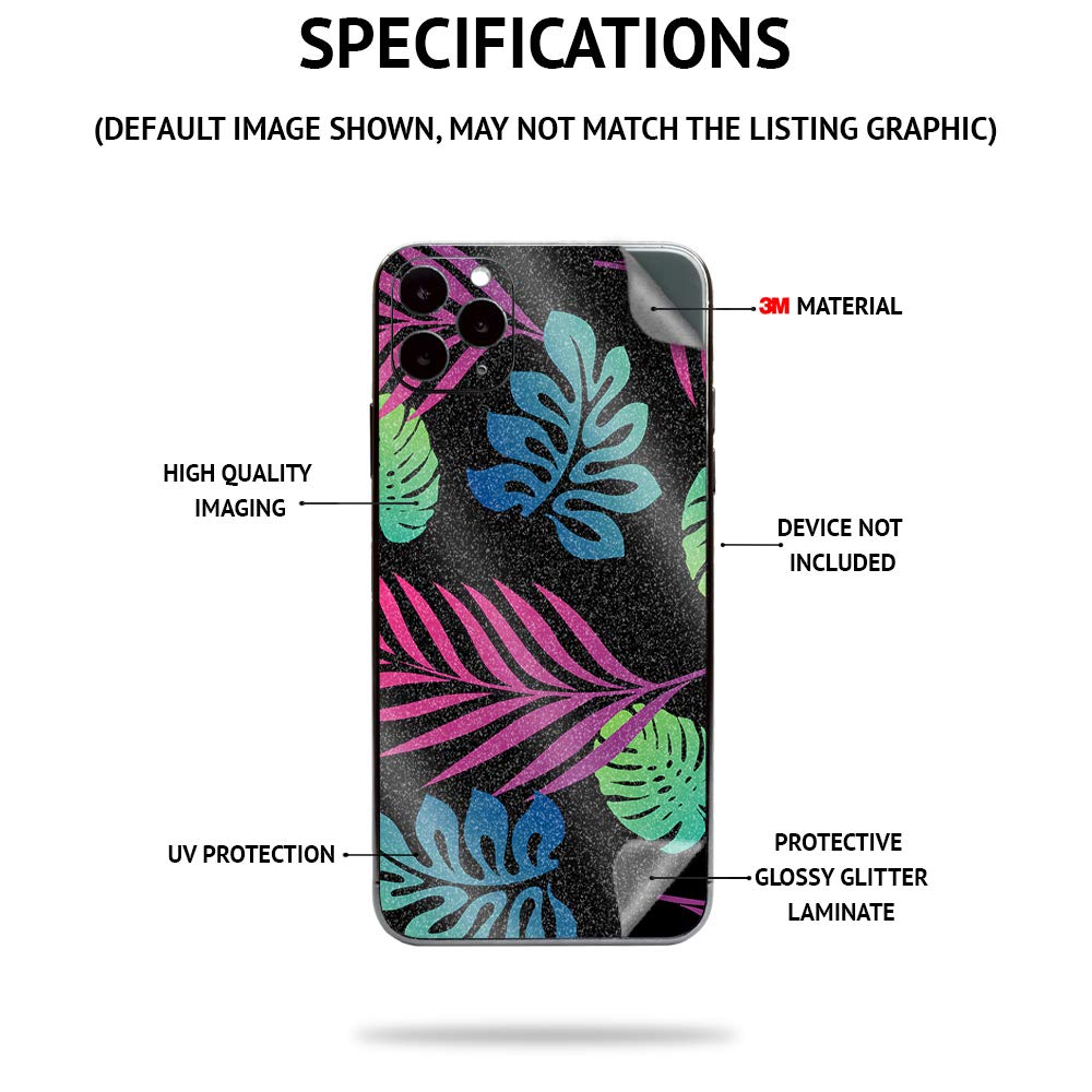 MightySkins Glossy Glitter Skin Compatible with Samsung Galaxy Z Fold 5 Full Wrap - Mist | Protective, Durable High-Gloss Glitter Finish | Easy…