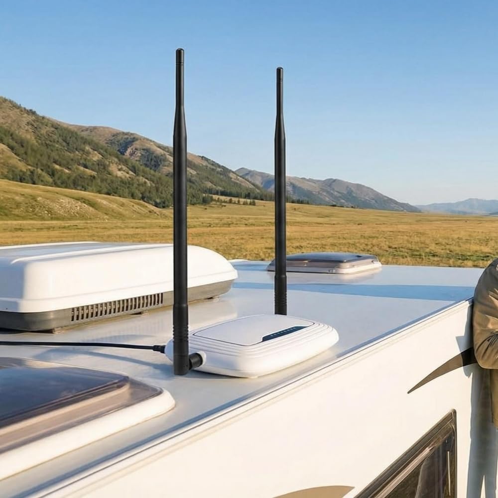4G LTE Antenna 7dBi RP-SMA Male - High Gain External Cellular Antenna Omnidirectional 698-2700MHz for Router, Gateway, Modem, Hotspot, Signal Booster